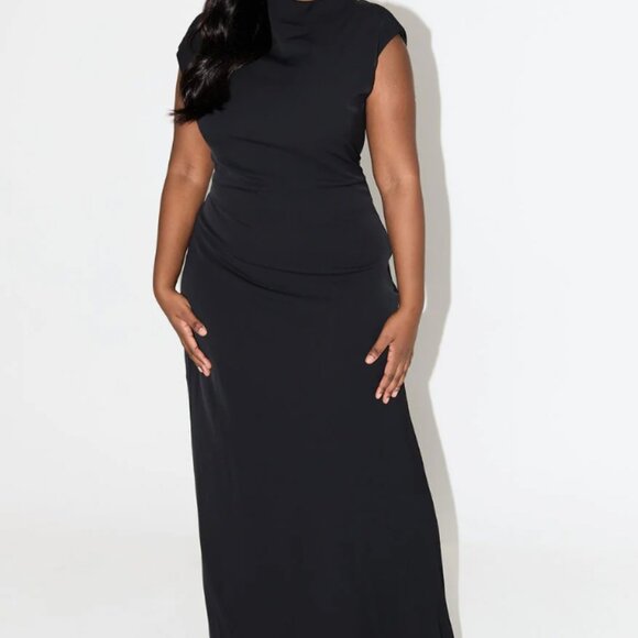 NWT Odd Muse, The Ultimate Muse Drape Maxi Dress, Black, Size Small - Picture 6 of 10